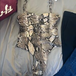Forever 21  animal print Patterned Bodysuit
